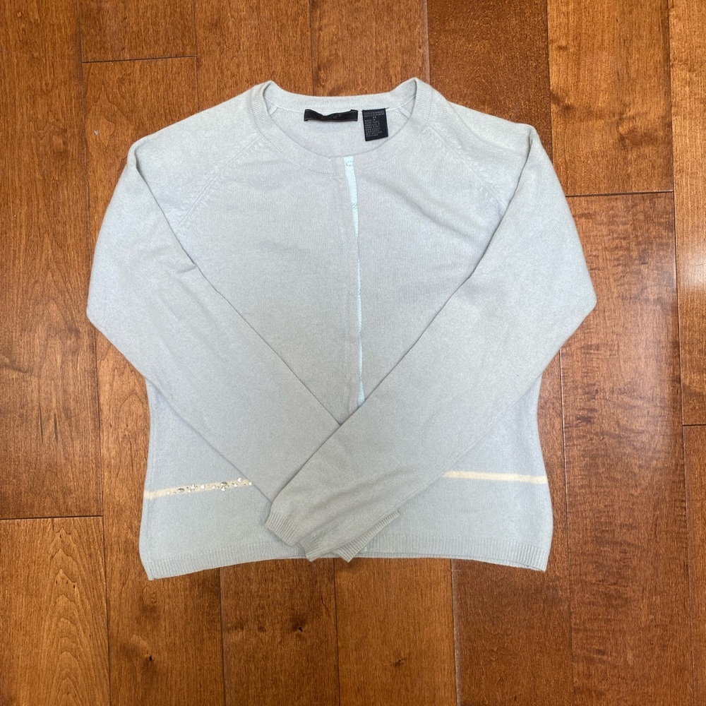 Easel Baby Blue Cashmere Cardigan